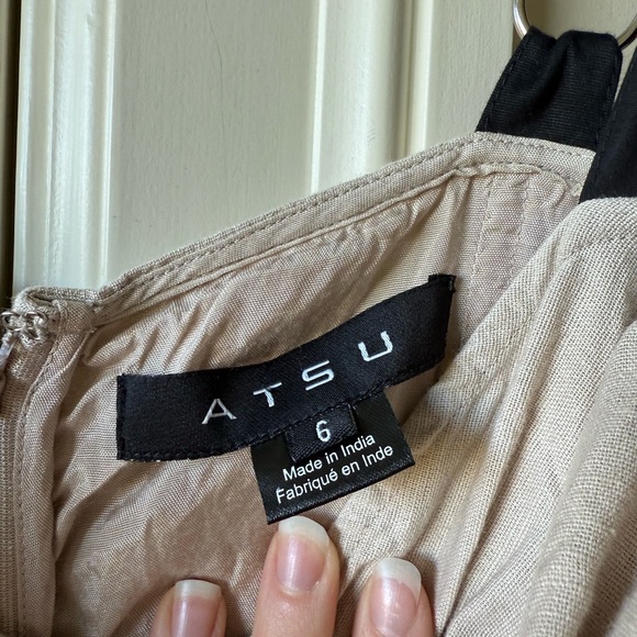 NWOT ANTHROPOLOGIE SZ 6 ATSU SUMMER RUCHED MIDI DRESS COTTON LINEN - Picture 5 of 9